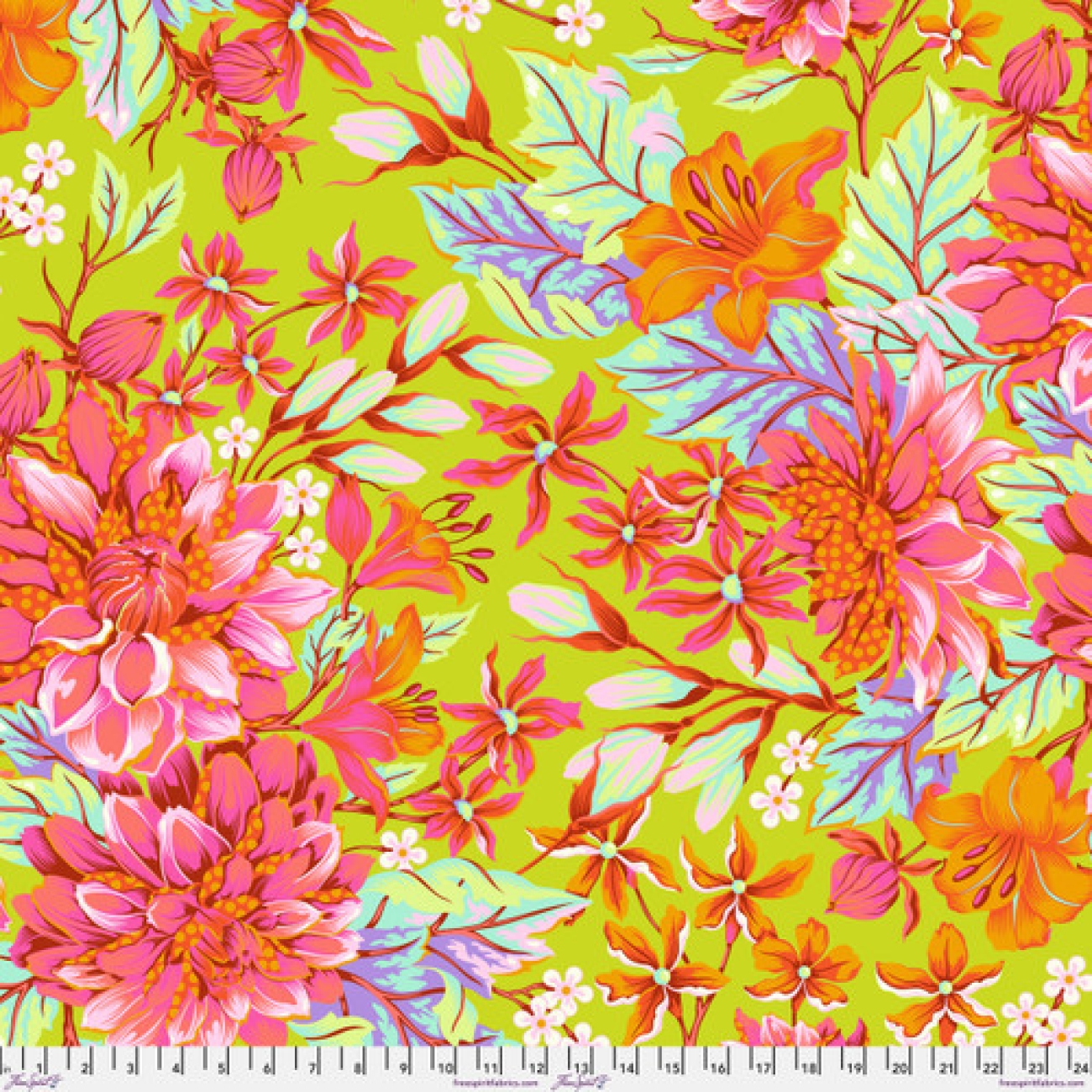 Tula Pink - Patchwork Baumwolle - Quilting Backing Fabric - ÜBERBREITE 274 cm - 108´ - Hello Dahlia Wide - Lunar - Untamed